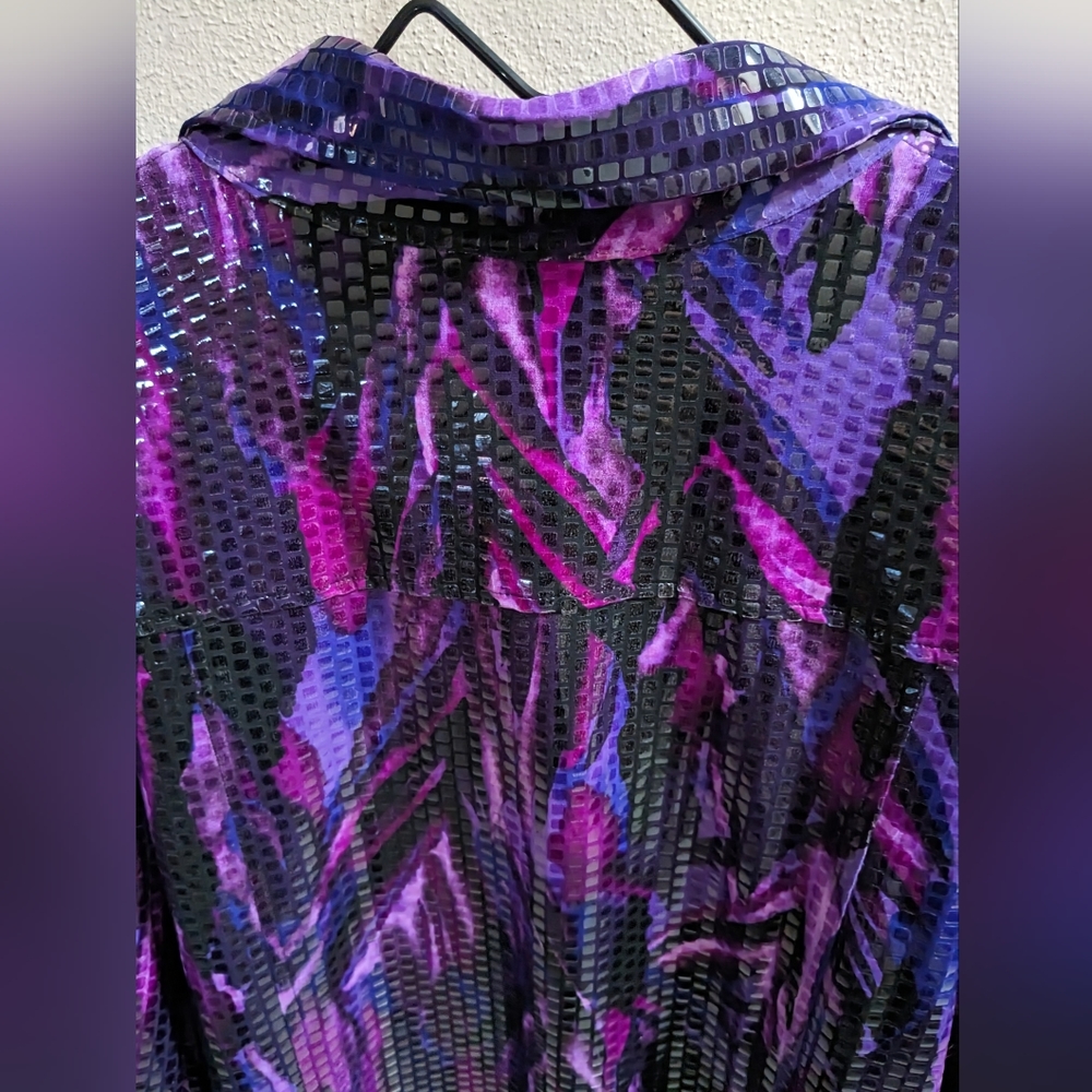 Notations, NWOT, Women's, Button Front, Lightweight, Shimmering Shacket, Size 3X - Picture 3 of 10